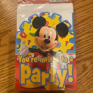 Disney’s Mickey Mouse clubhouse party invitations and thank you cards